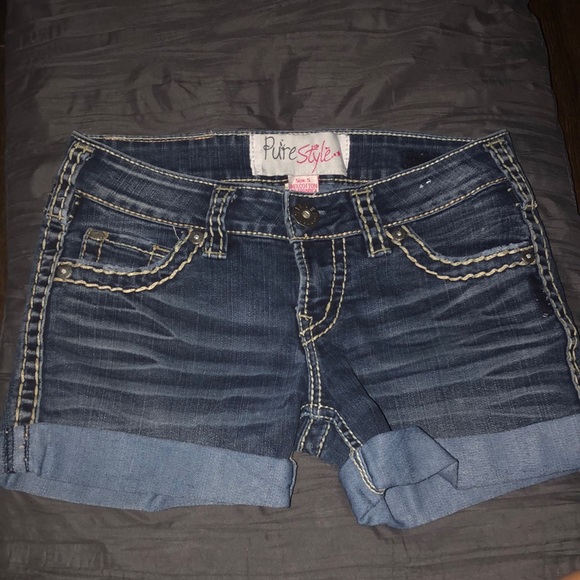pure style Pants - dark blue size 5 jean shorts